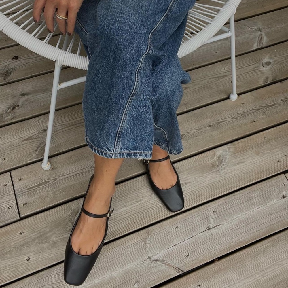 Zara Leather Ballet Flats